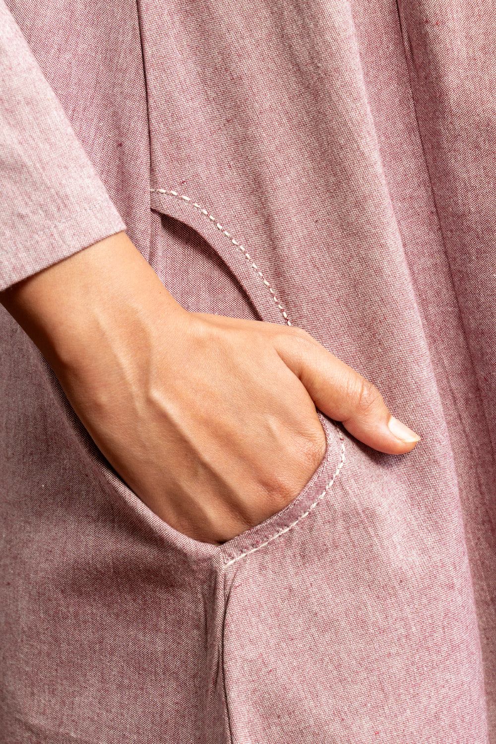 Angu Hand-Embroidered Sleeve Midi Dress