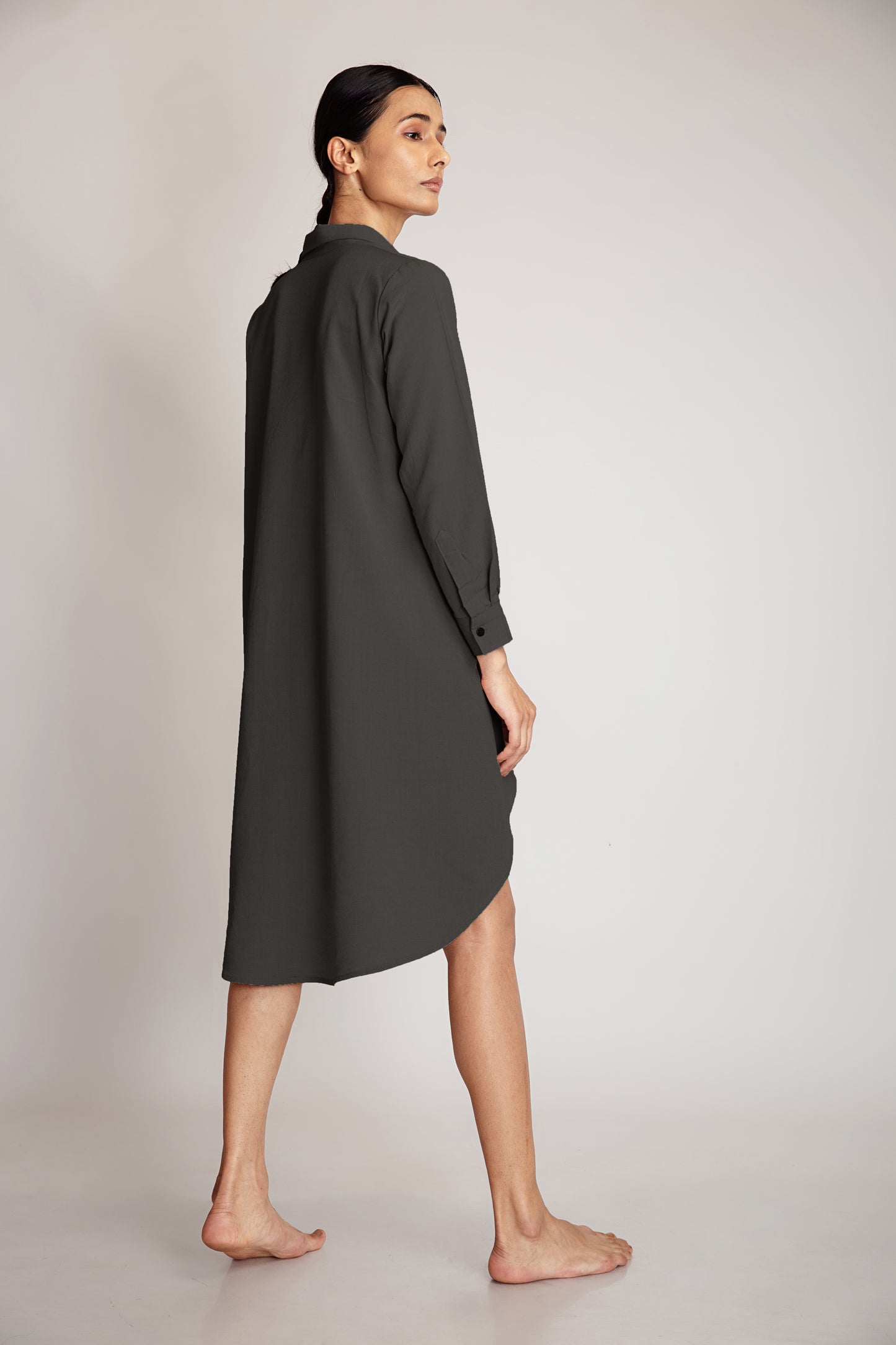 Kapa Shirt Dress - Black