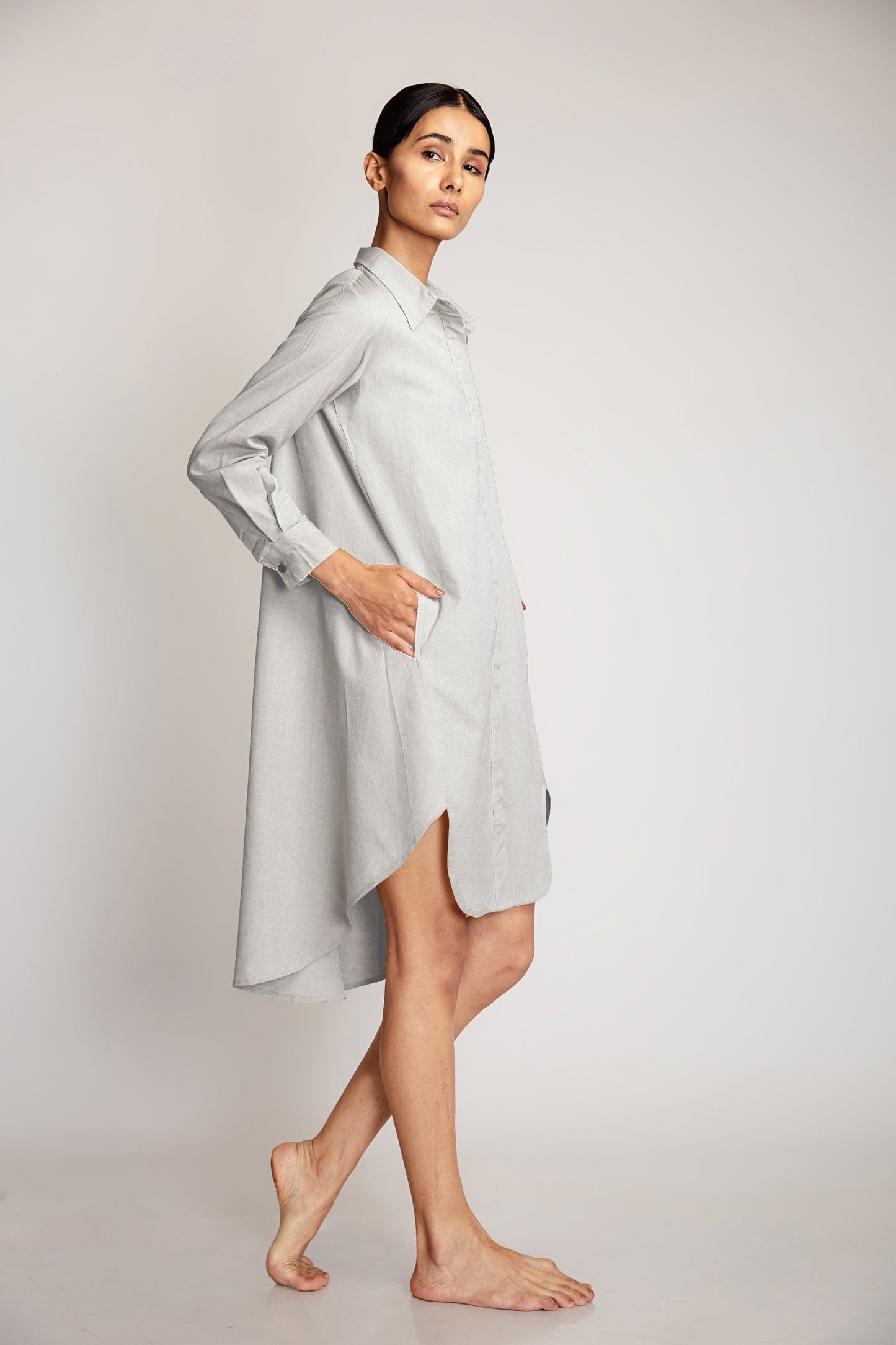Kapa Shirt Dress - Gray