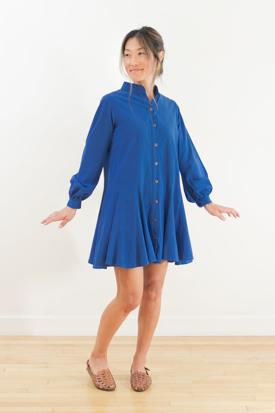 Mandarin Collar Volume Dress