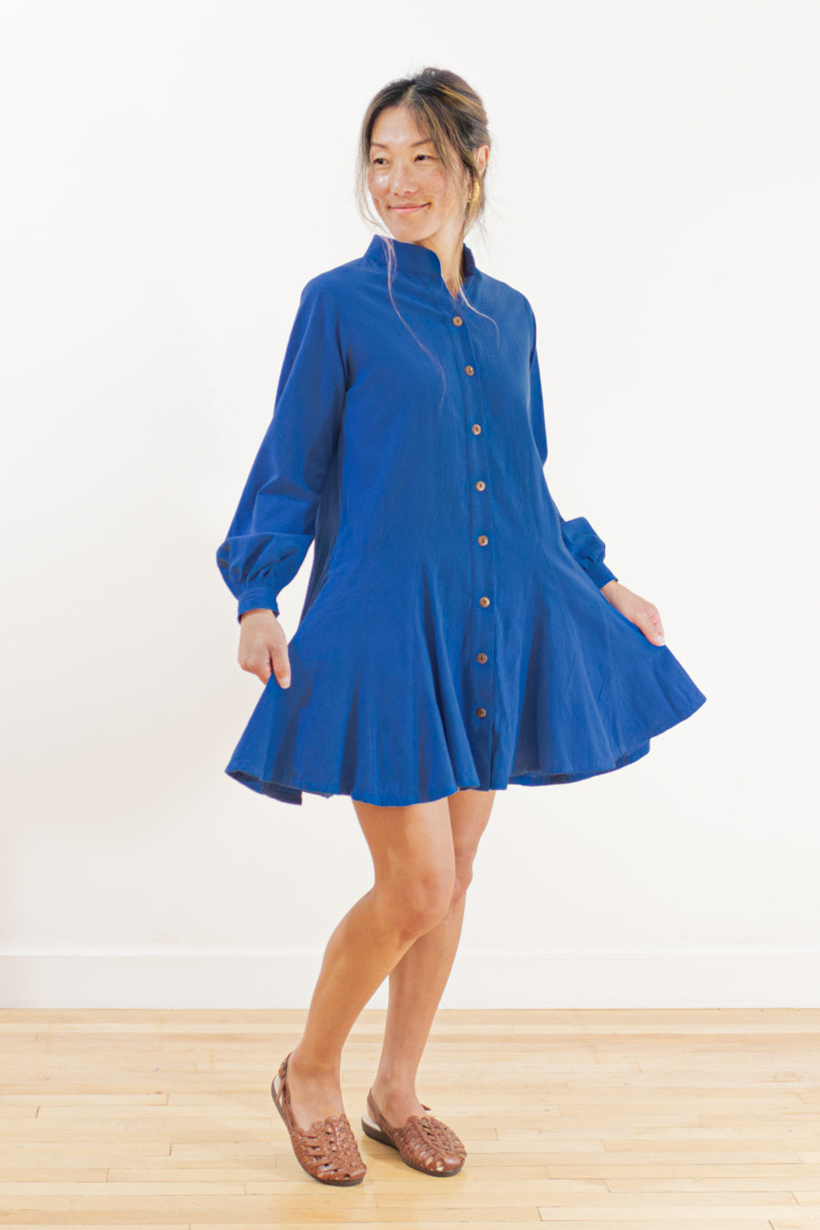 Mandarin Collar Volume Dress