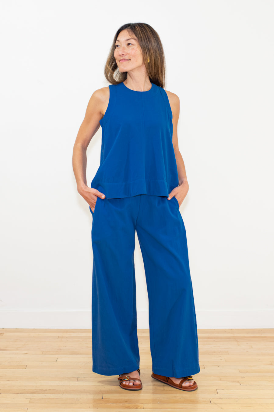Flared Sleeveless Blouse