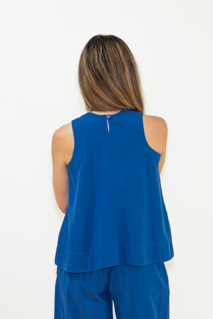 Flared Sleeveless Blouse