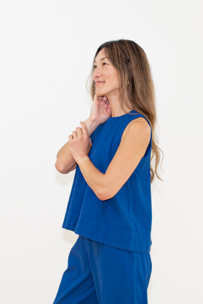 Flared Sleeveless Blouse