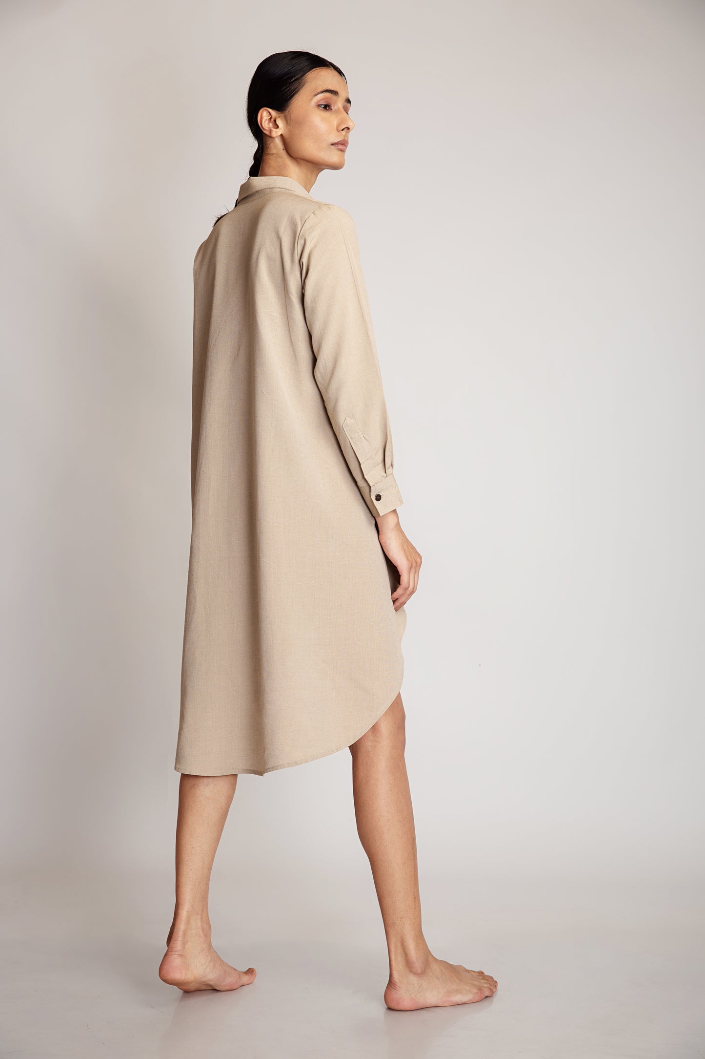 Kapa Shirt Dress - Beige