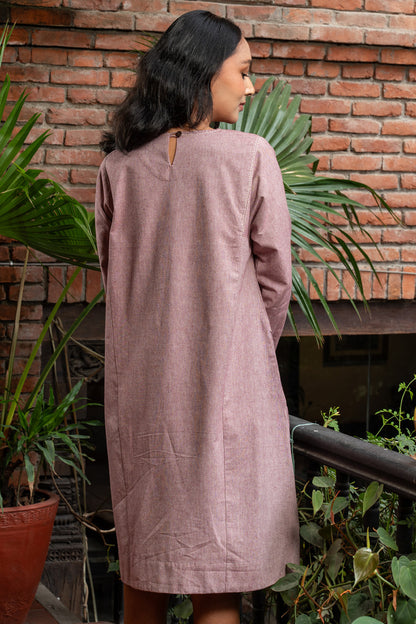 Angu Hand-Embroidered Sleeve Midi Dress