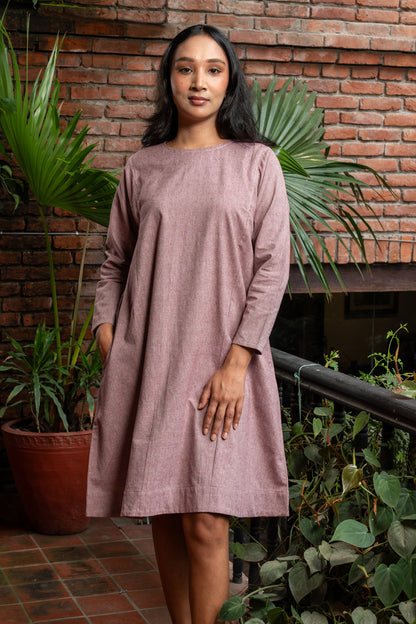 Angu Hand-Embroidered Sleeve Midi Dress