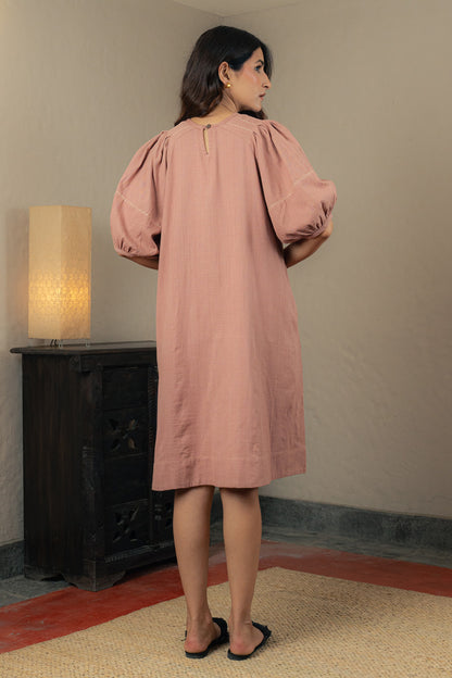 Inverted Pleat Sleeve Dress