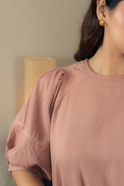 Inverted Pleat Sleeve Dress