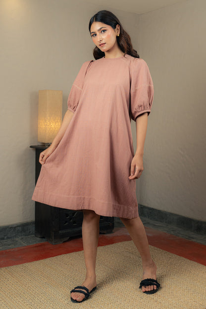 Inverted Pleat Sleeve Dress