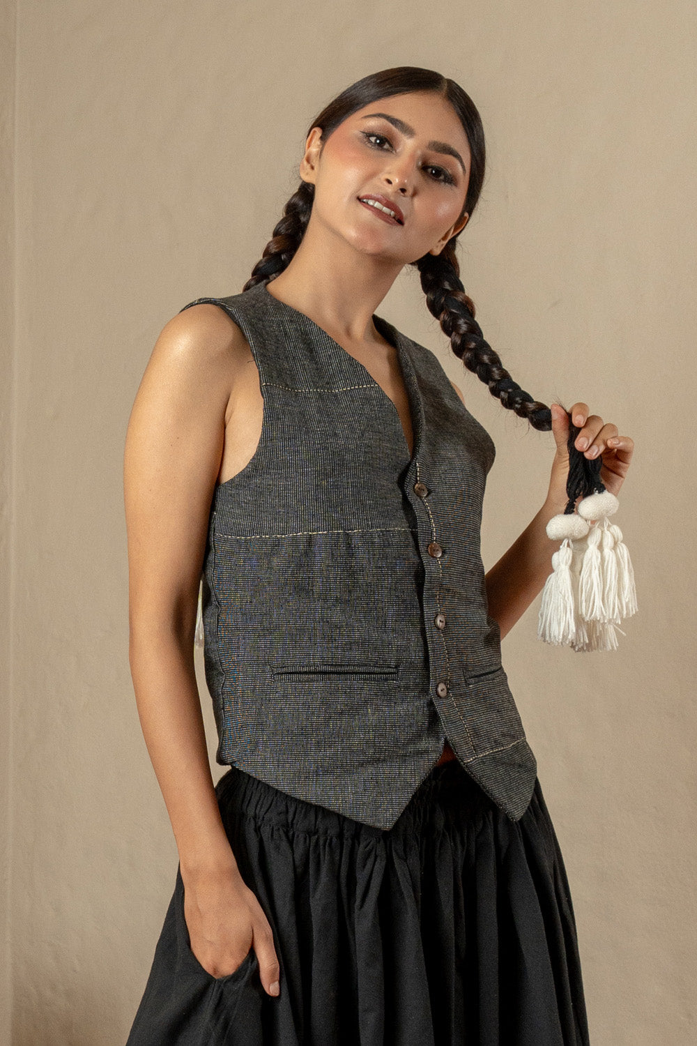 Upcycled Patchwork Vest